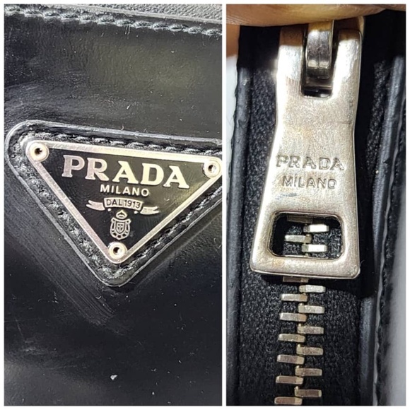 Authentic PRADA Spazzolato Mini Patent Leather Shoulder Bag Black - Picture 10 of 16